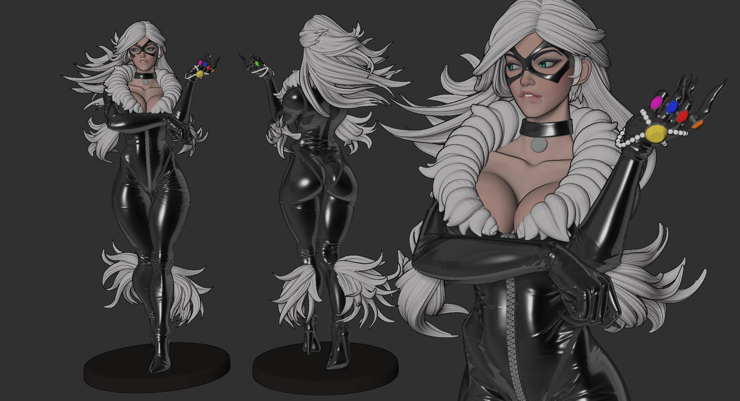 Black Cat Marvel 3D Printing Scale GK Resin Figure