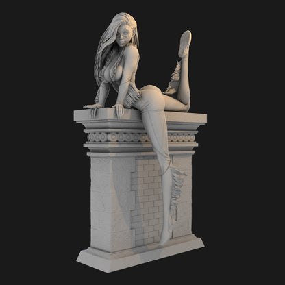 Black Cat Sexy Pose 3D Printing Scale GK Resin Figure