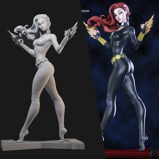 Black Widow Comic Version 3D Printing Scale GK Resin Figure