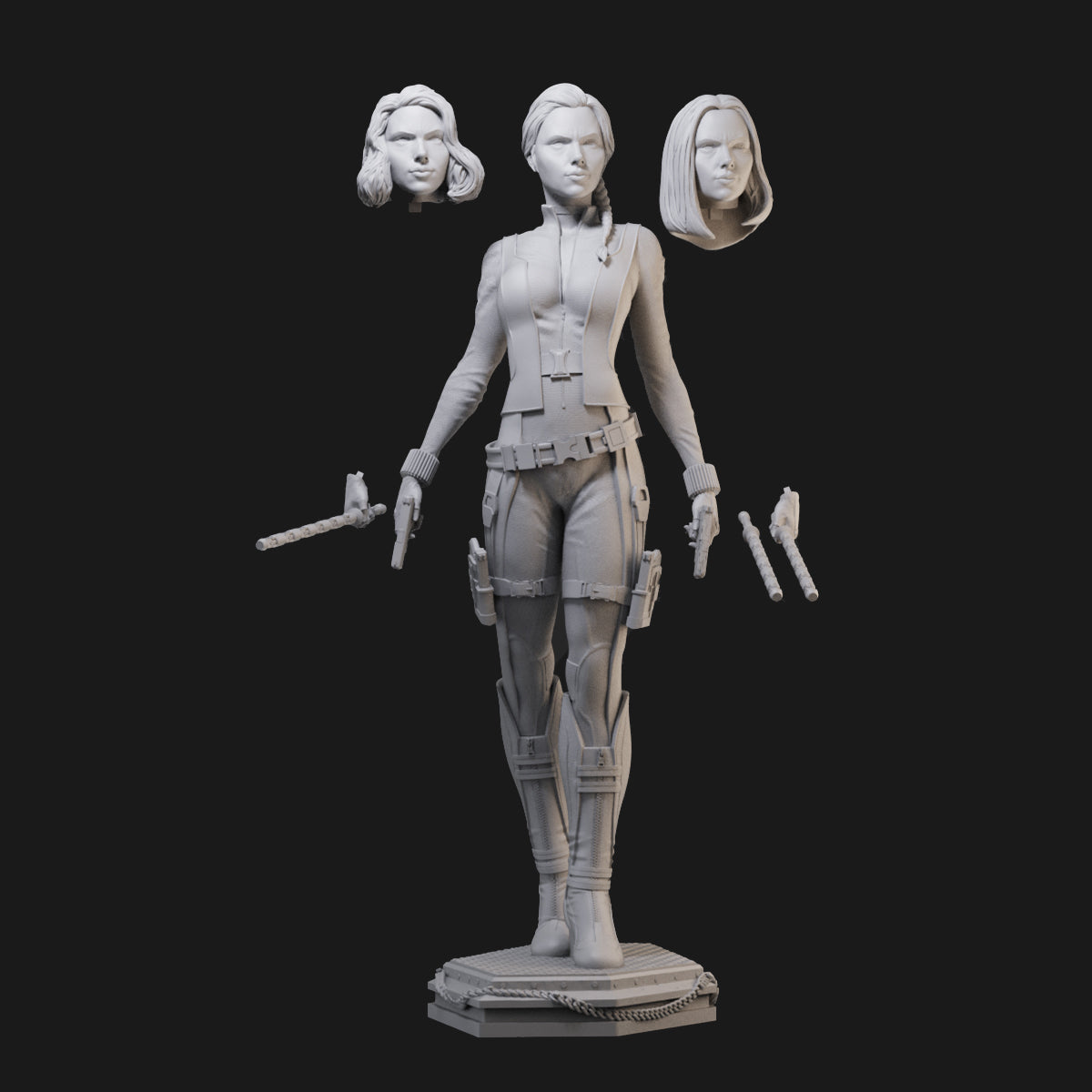 Black Widow Romanoff 3D Printing Scale GK Resin Figure