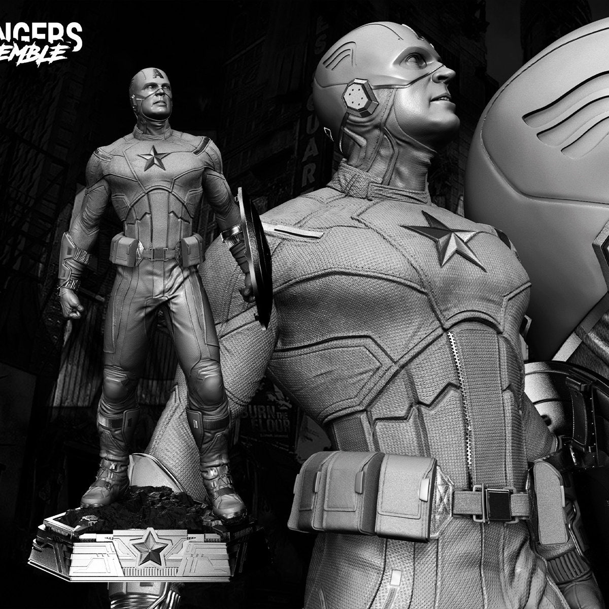 Captain America Marvel Avengers 3D Printing Scale GK Resin Figure