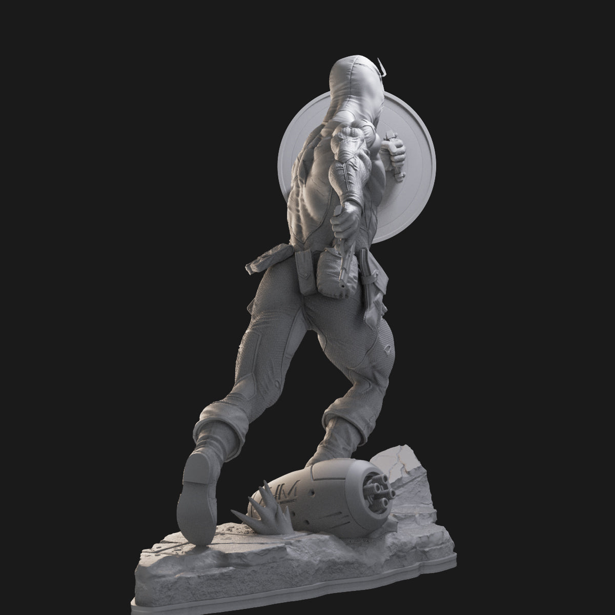 Captain America with Shield 3D Printing Scale GK Resin Figure