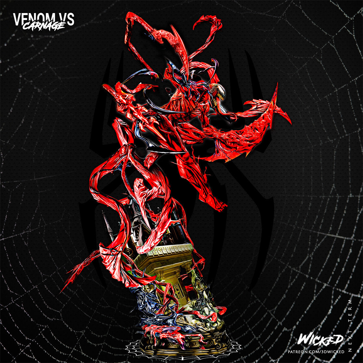 Carnage Red Venom Marvel 3D Printing Scale GK Resin Figure