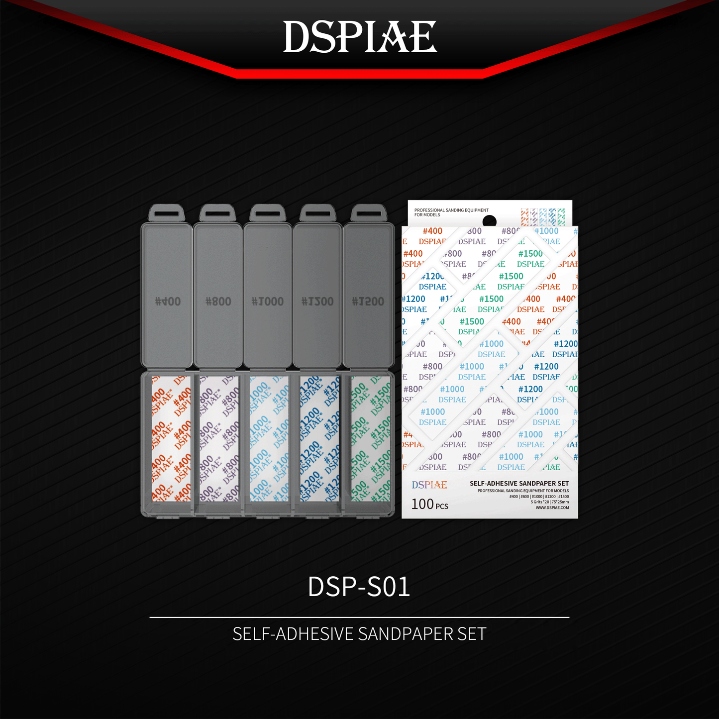 DSPIAE DSP Reusable Self-Adhesive Sandpaper 400-1500 Grit