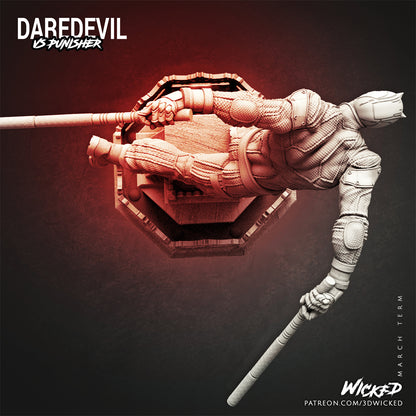 Daredevil fighting 3D Printing Scale GK Resin Figure