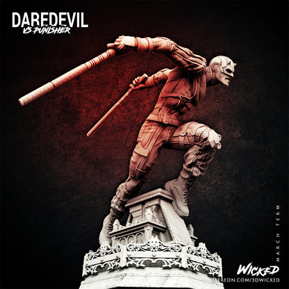 Daredevil fighting 3D Printing Scale GK Resin Figure