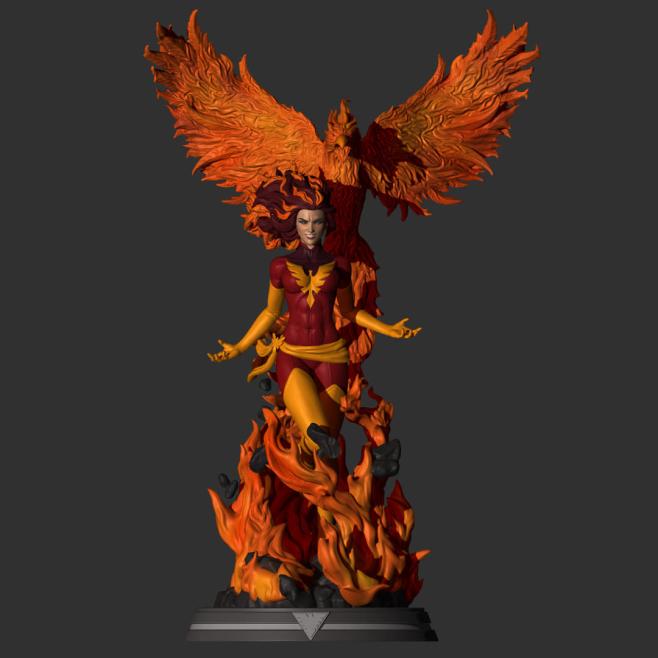 Dark Phoenix Jean 3D Printing Scale GK Resin Figure