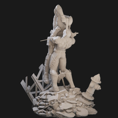 Deadpool versus Wolverine 3D Printing Scale GK Resin Figure