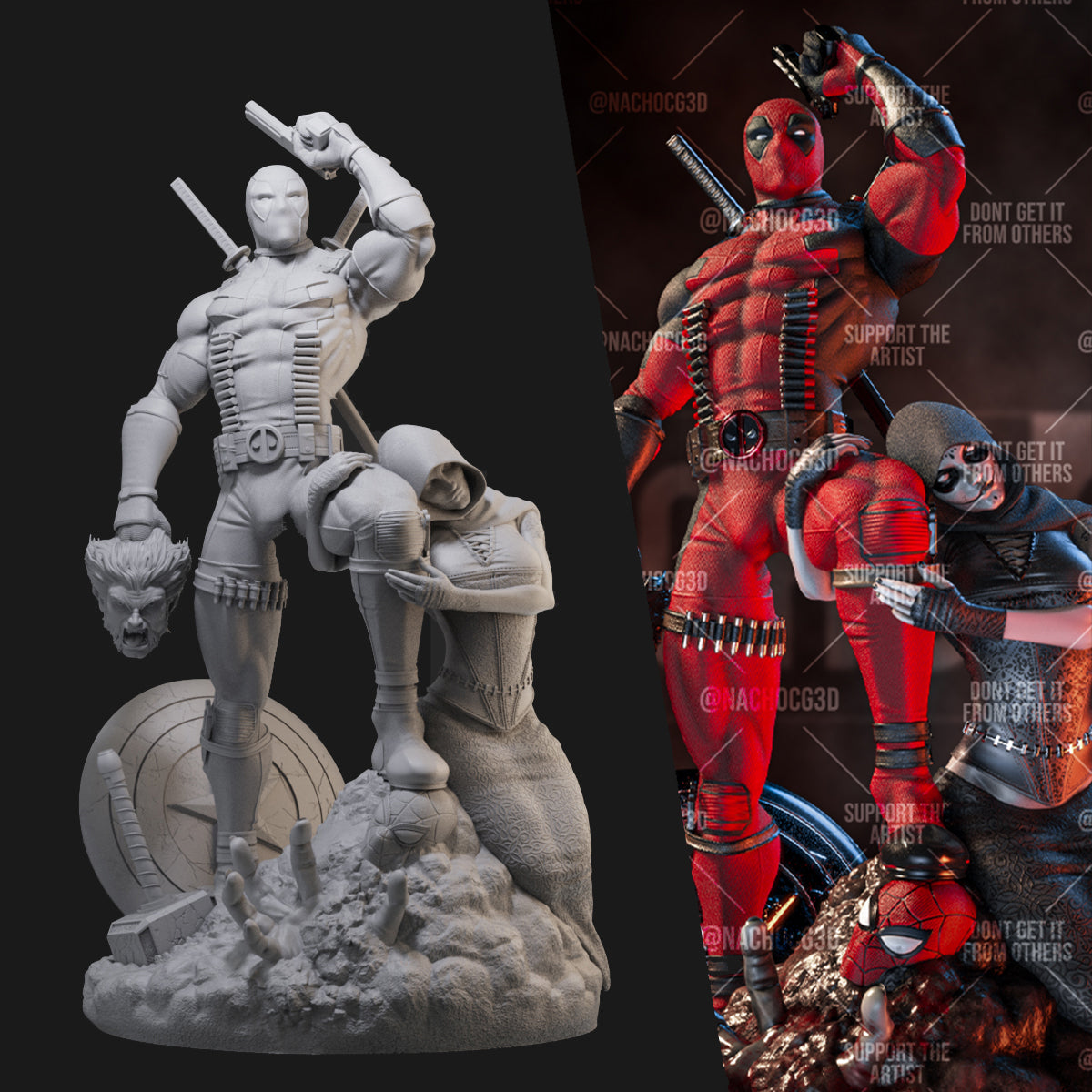 Deadpool vs. the Marvel Universe 3D Printing Scale GK Resin Figure