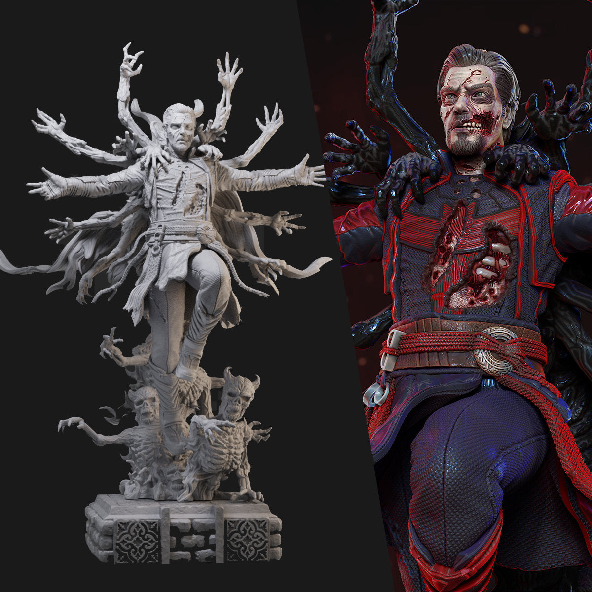 Doctor Strange Zombie Edition 3D Printing Scale GK Resin Figure