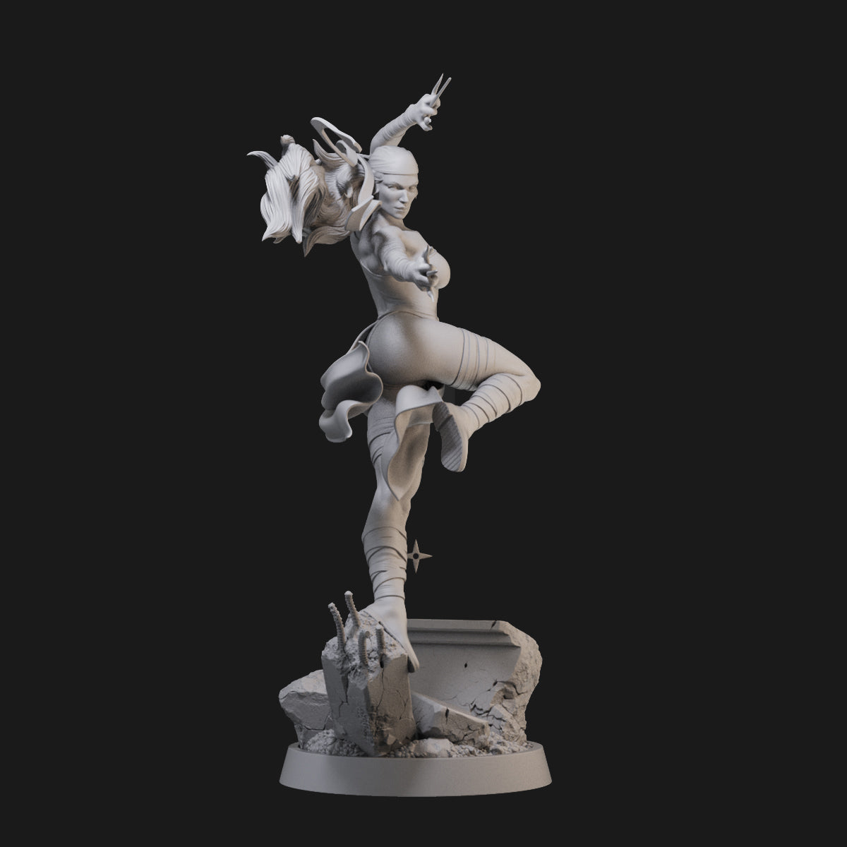 Elektra from Daredevil 3D Printing Scale GK Resin Figure