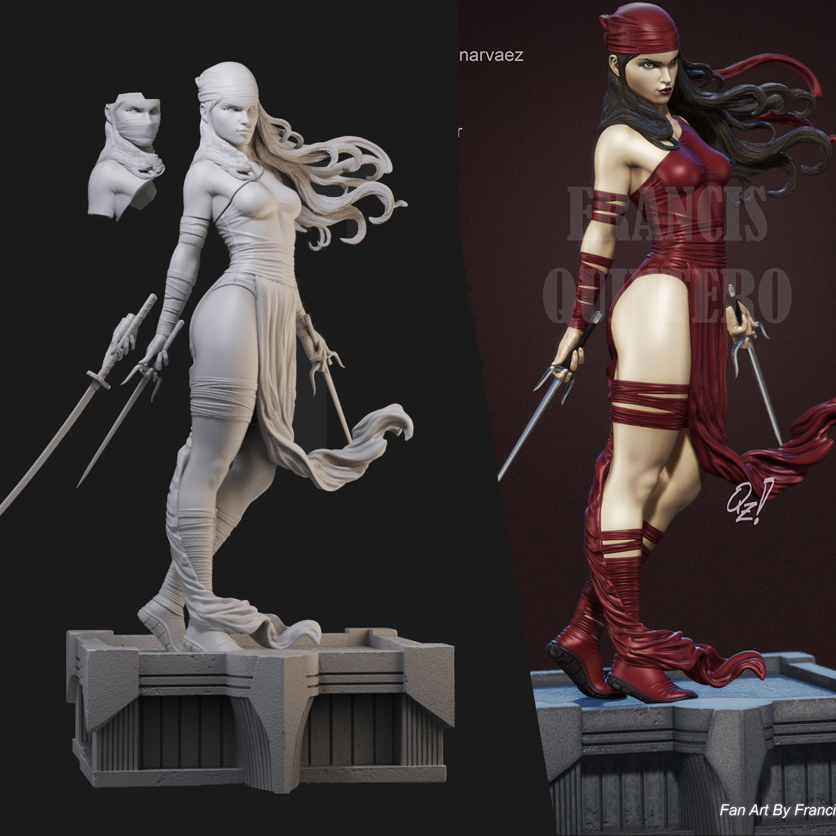 Erika Marvel Super Heroes 3D Printing Scale GK Resin Figure