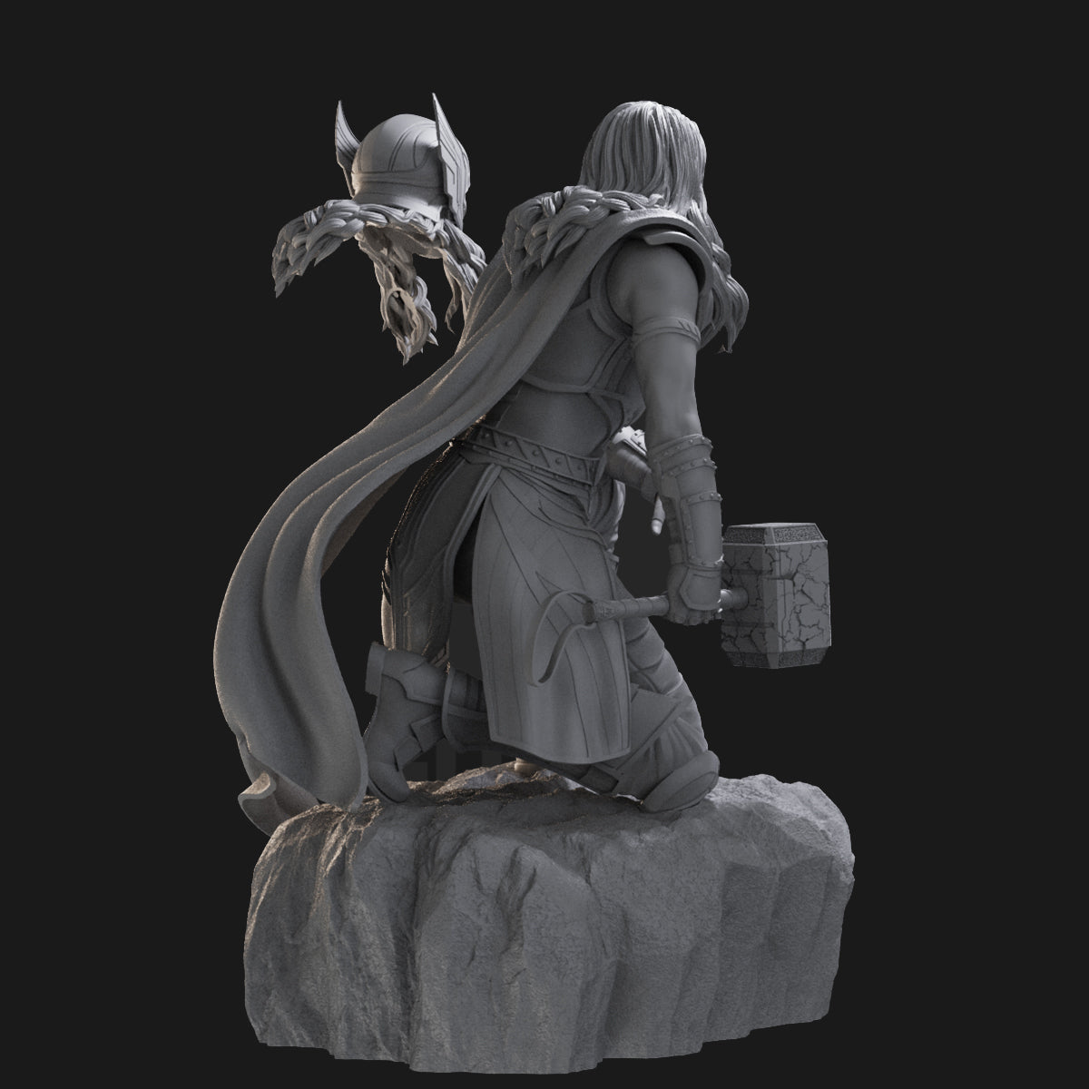 Female Thor Jane 3D Printing Scale GK Resin Figure