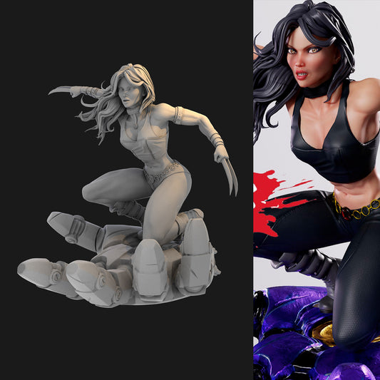 Female Wolverine X23 3D Printing Scale GK Resin Figure