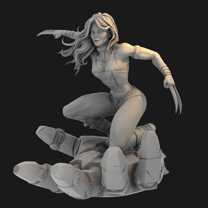 Female Wolverine X23 3D Printing Scale GK Resin Figure