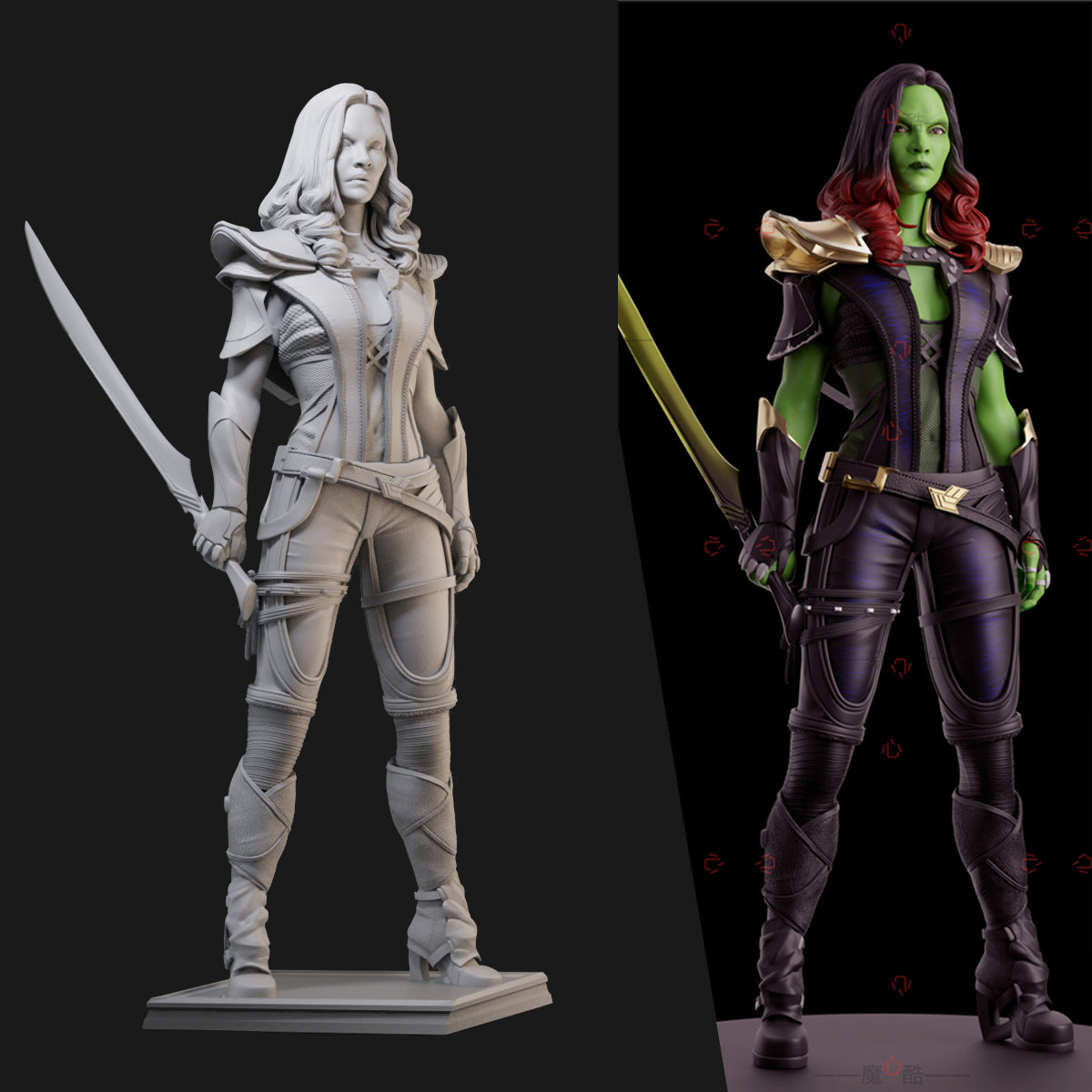 Gamora Guardians of the Galaxy Marvel 3D Printing Scale GK Resin Figure