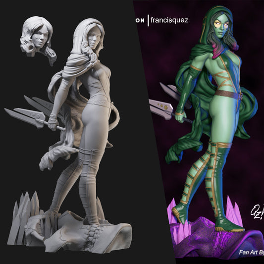 Gamora Guardians of the Galaxy 3D Printing Scale GK Resin Figure