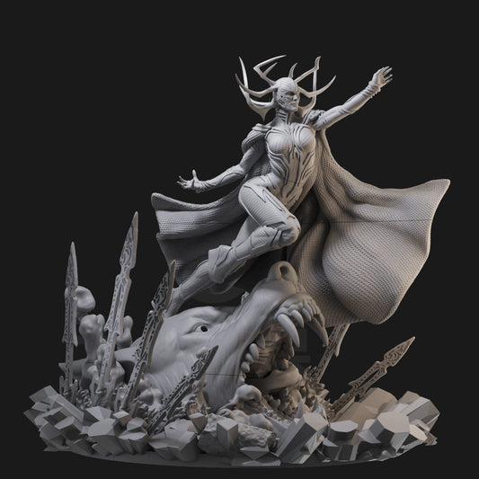 Hela Ragnarok 3D Printing Scale GK Resin Figure