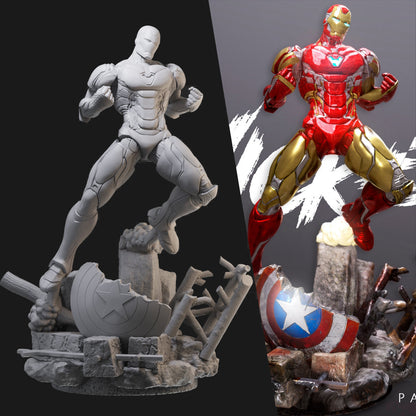 Iron Man Avengers 3D Printing Scale GK Resin Figure