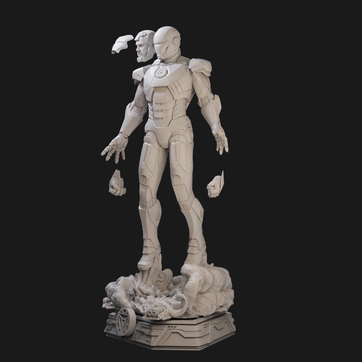 Iron Man Flying 3D Printing Scale GK Resin Figure