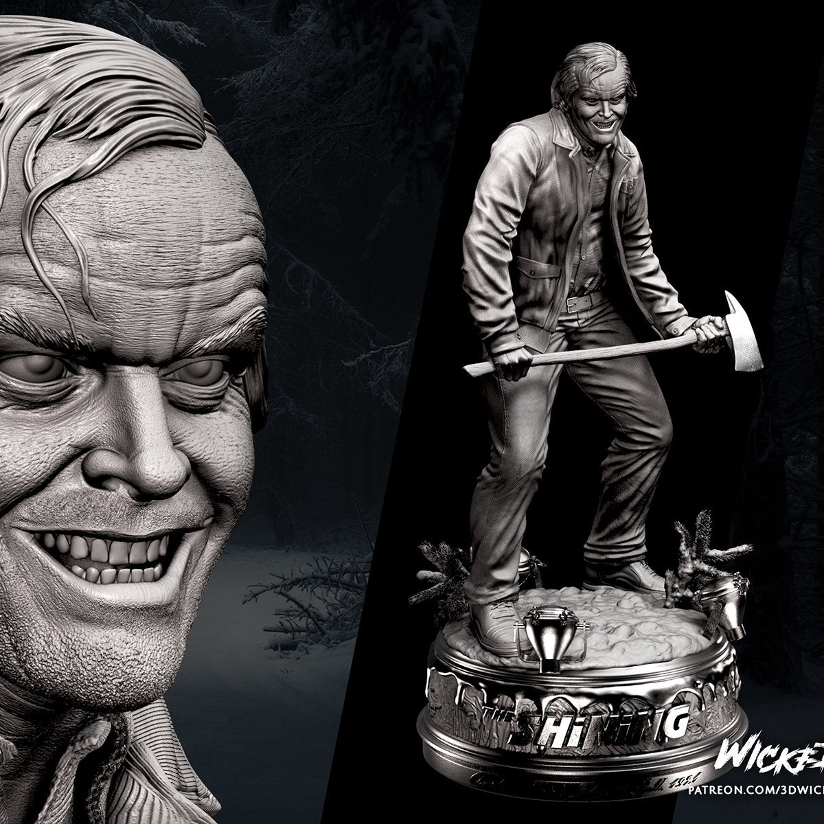 Jack from The Shining 3D Printing Scale GK Resin Figure