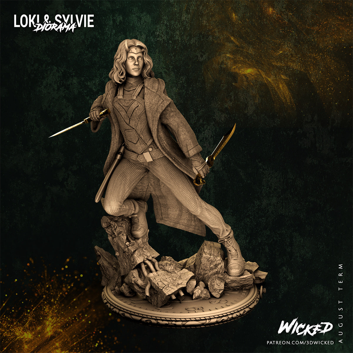 Lady Loki Sylvie 3D Printing Scale GK Resin Figure