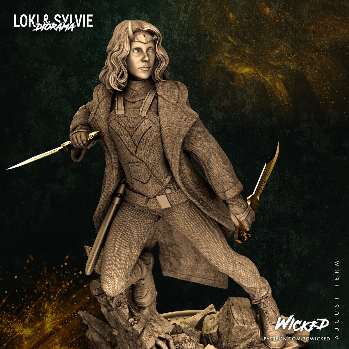 Lady Loki Sylvie 3D Printing Scale GK Resin Figure