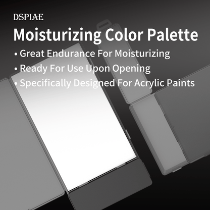 DSPIAE MP Series Moisturizing Color Palette for Water-Based Paints Moisture-Retaining Palette for Acrylic Paints