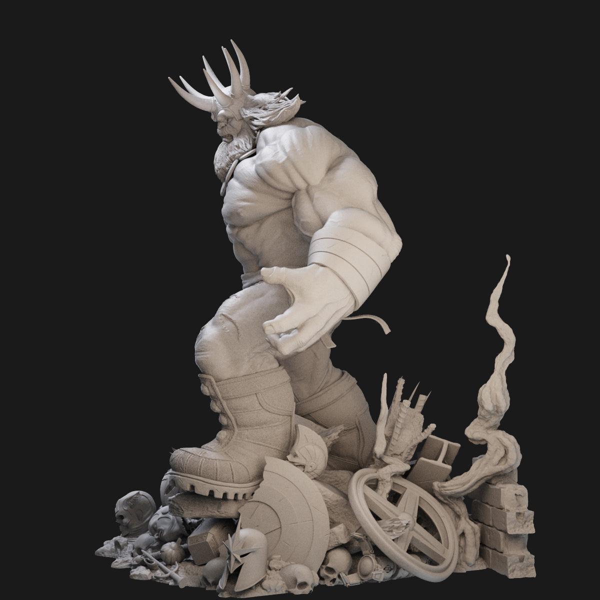 Maestro Incredible Hulk 3D Printing Scale GK Resin Figure