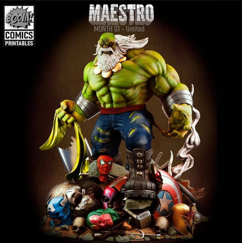 Maestro Incredible Hulk 3D Printing Scale GK Resin Figure