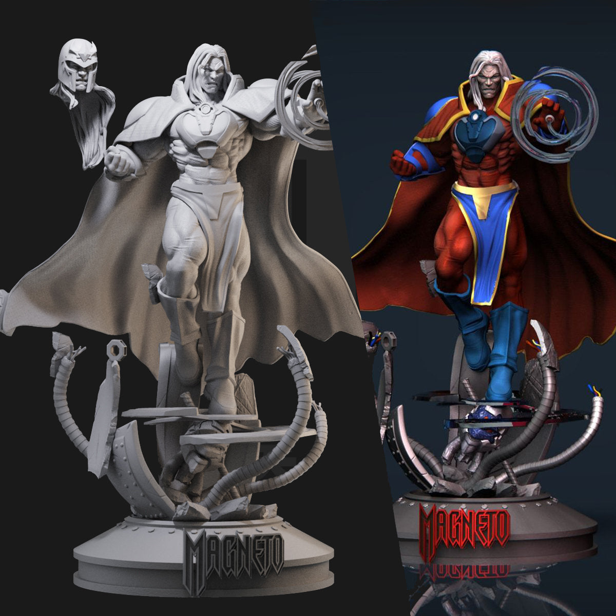 Magneto Comics Version 3D Printing Scale GK Resin Figure