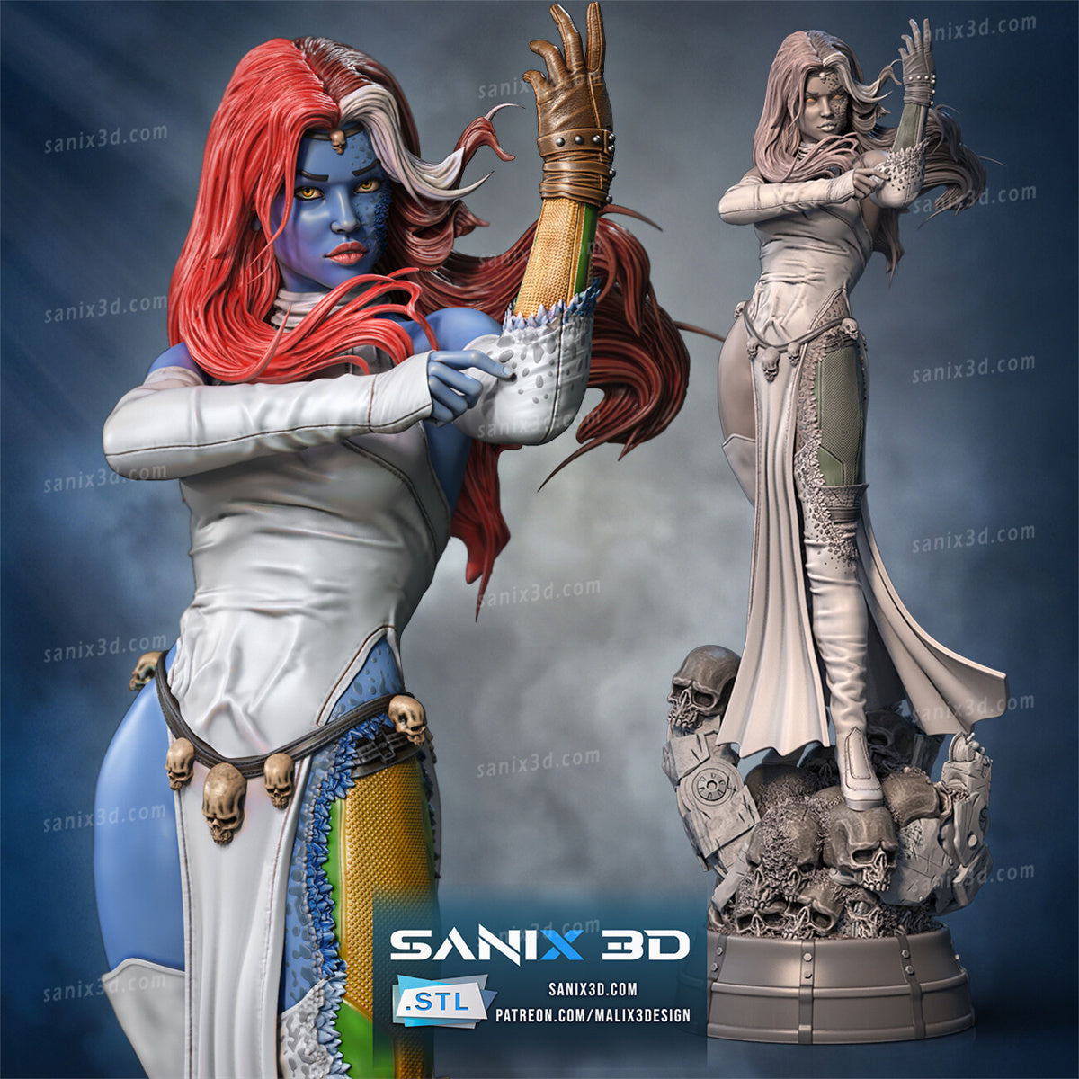 Mystique Comic Version Mutant 3D Printing Scale GK Resin Figure