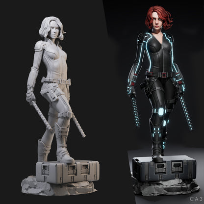 Natasha Romanoff Black Widow 3D Printing Scale GK Resin Figure