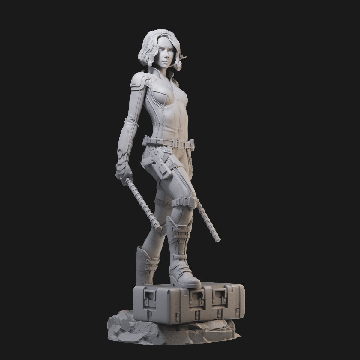 Natasha Romanoff Black Widow 3D Printing Scale GK Resin Figure