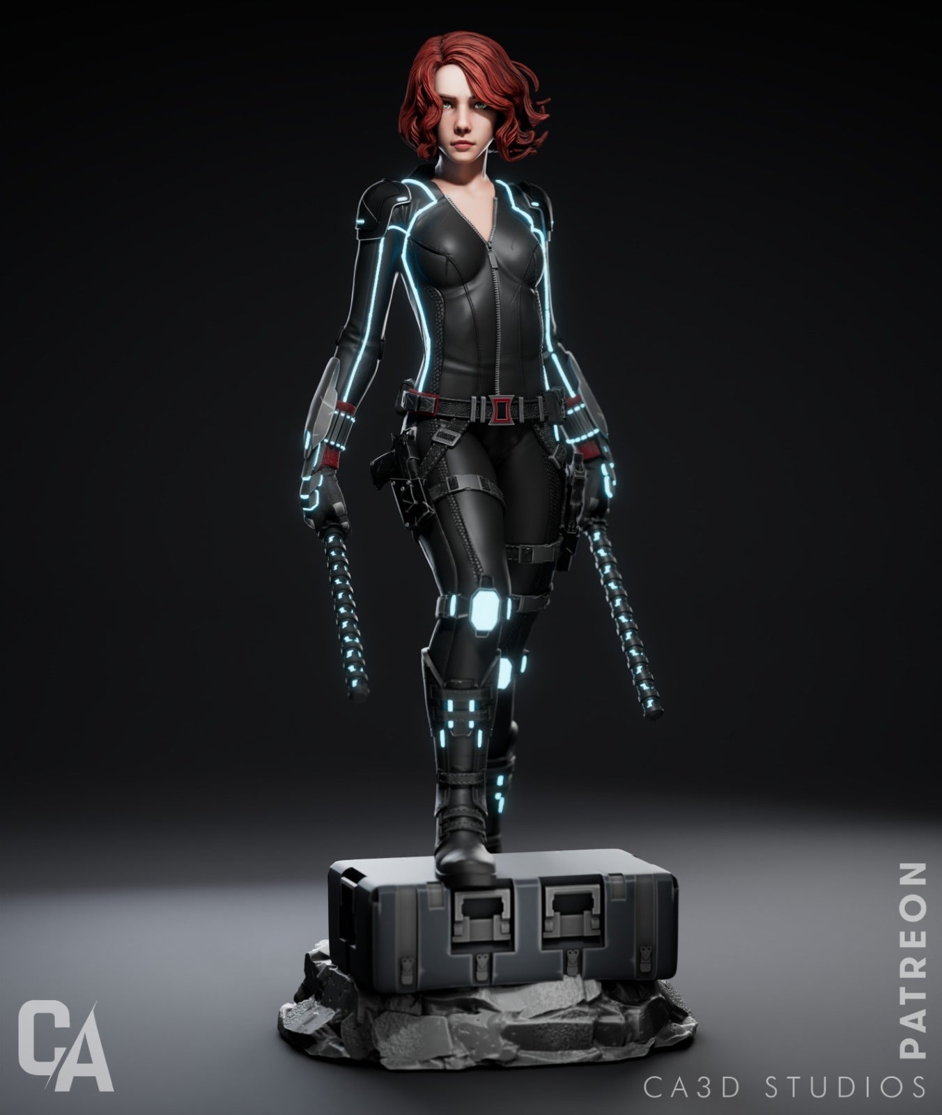 Natasha Romanoff Black Widow 3D Printing Scale GK Resin Figure