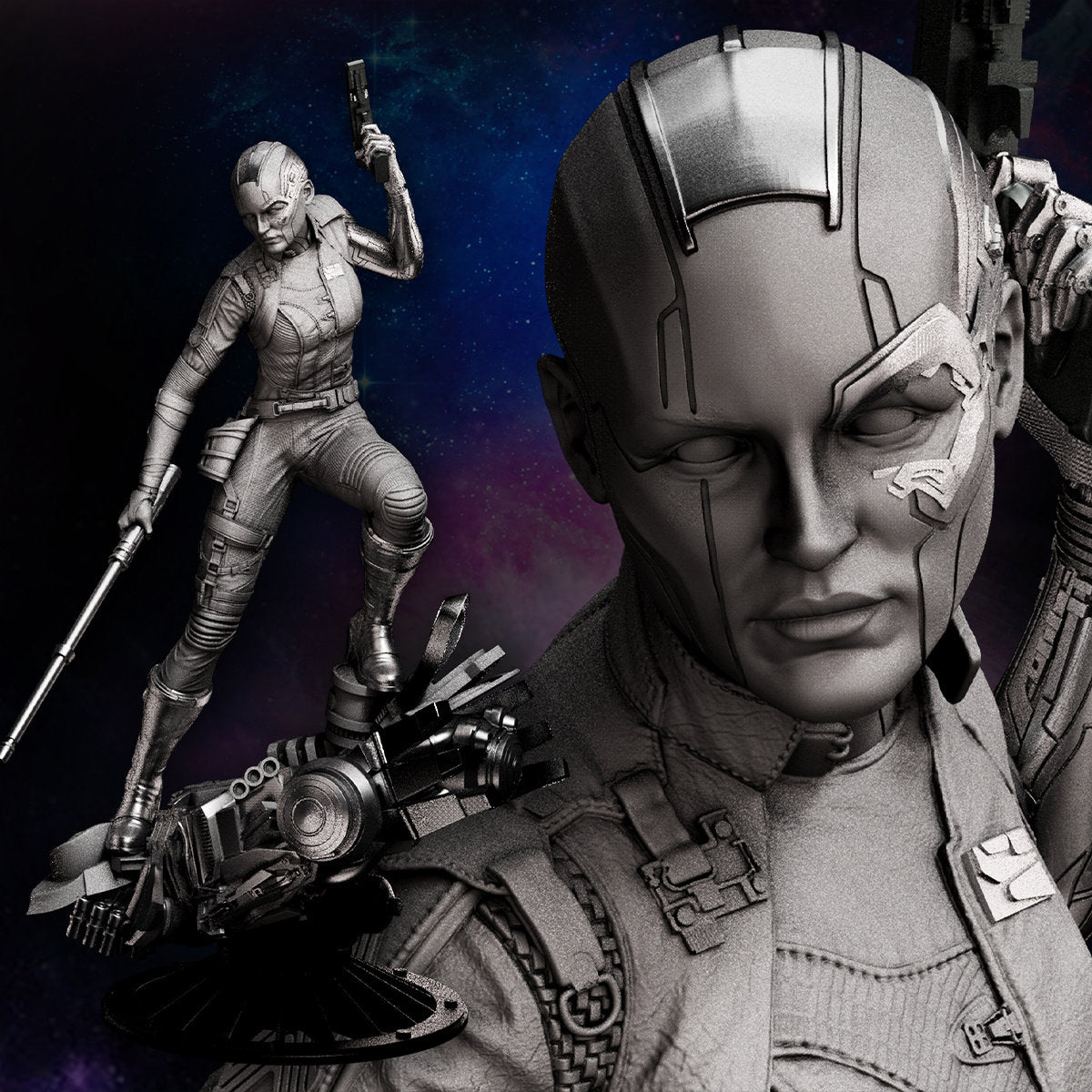 Nebula Guardians of the Galaxy 3D Printing Scale GK Resin Figure