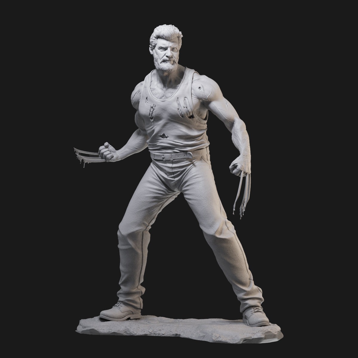 Old Wolverine's Death Battle 3D Printing Scale GK Resin Figure