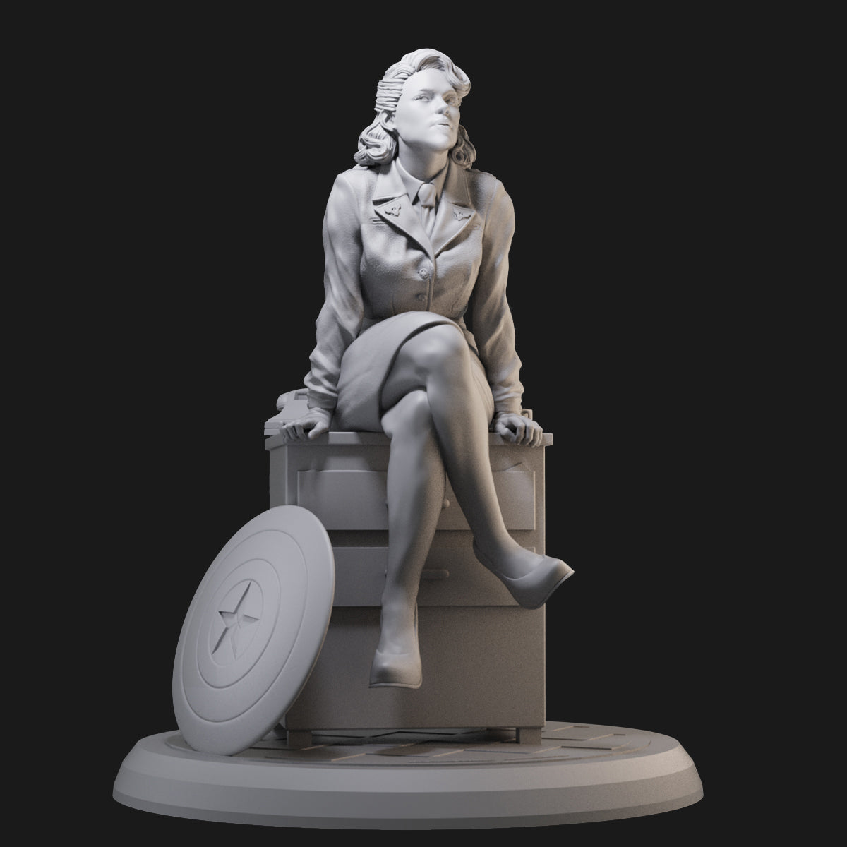 Peggy Carter 3D Printing Scale GK Resin Figure