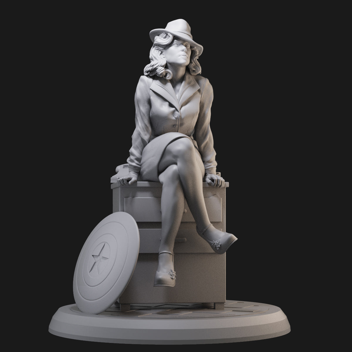 Peggy Carter 3D Printing Scale GK Resin Figure