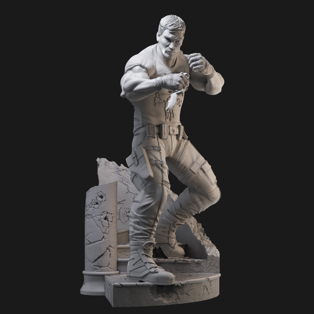 Punisher Marvel Anti-Hero 3D Printing Scale GK Resin Figure