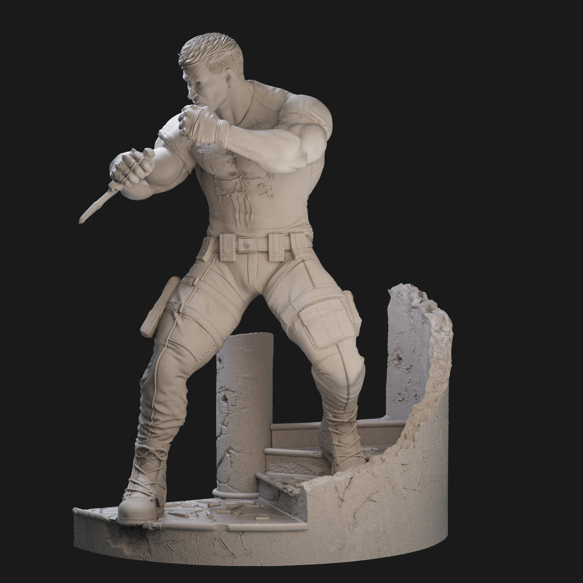 Punisher Marvel Anti-Hero 3D Printing Scale GK Resin Figure