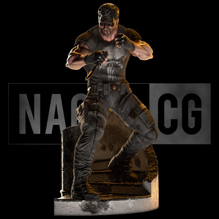 Punisher Marvel Anti-Hero 3D Printing Scale GK Resin Figure