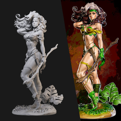 Rogue Amazon Style 3D Printing Scale GK Resin Figure