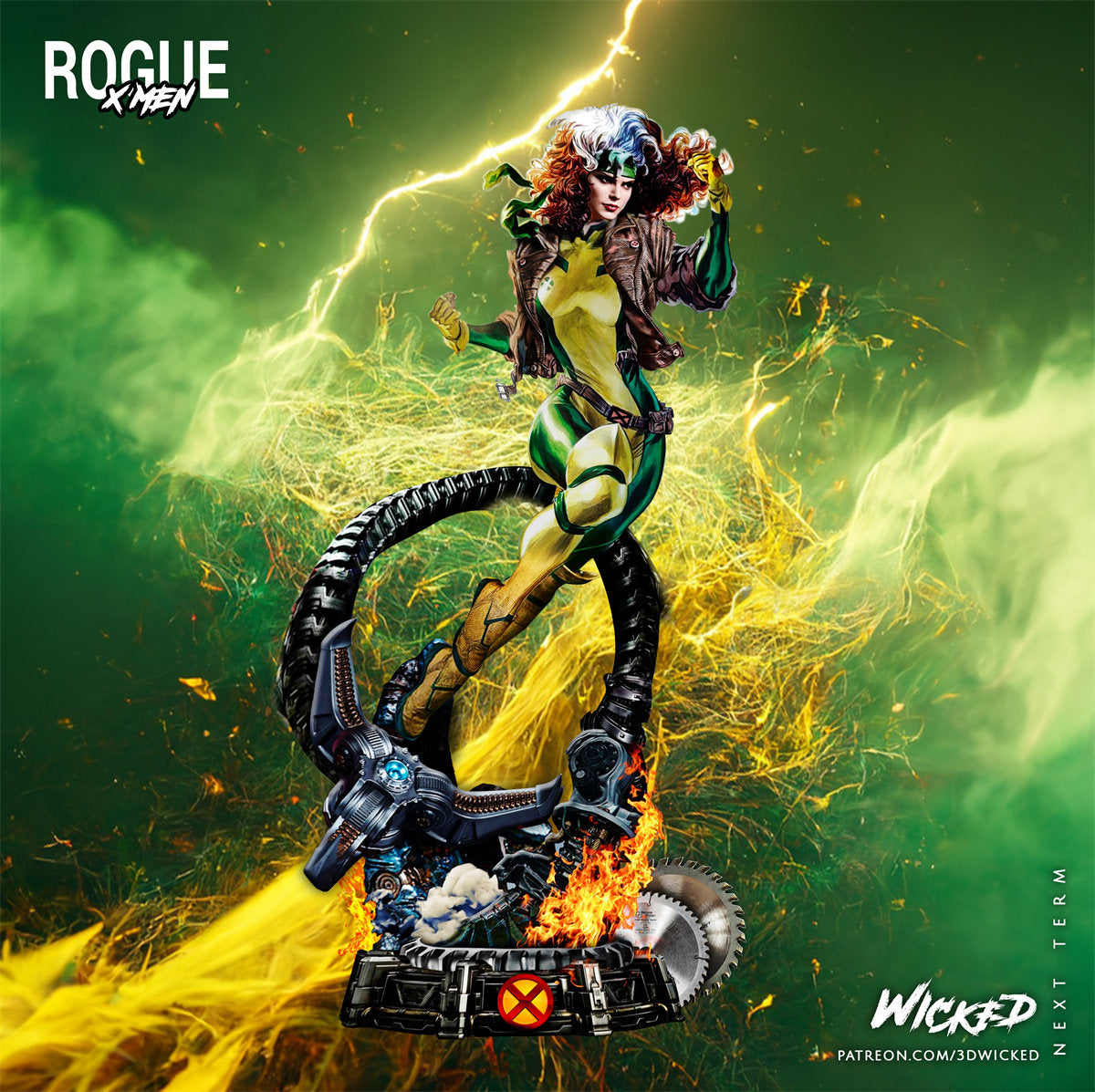 Rogue Marvel X-Men 3D Printing Scale GK Resin Figure