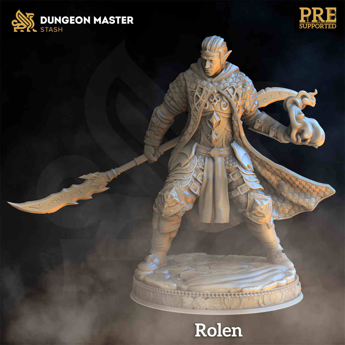 Rolen the Elf Paladin DND Role 3D Printing Miniatures Resin Figure Board Game