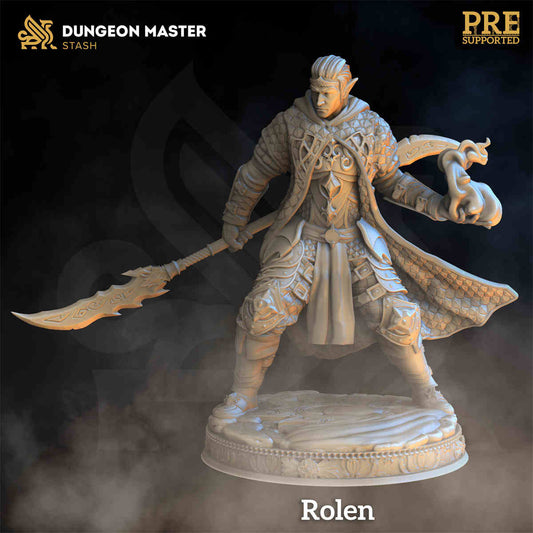 Rolen the Elf Paladin DND Role 3D Printing Miniatures Resin Figure Board Game