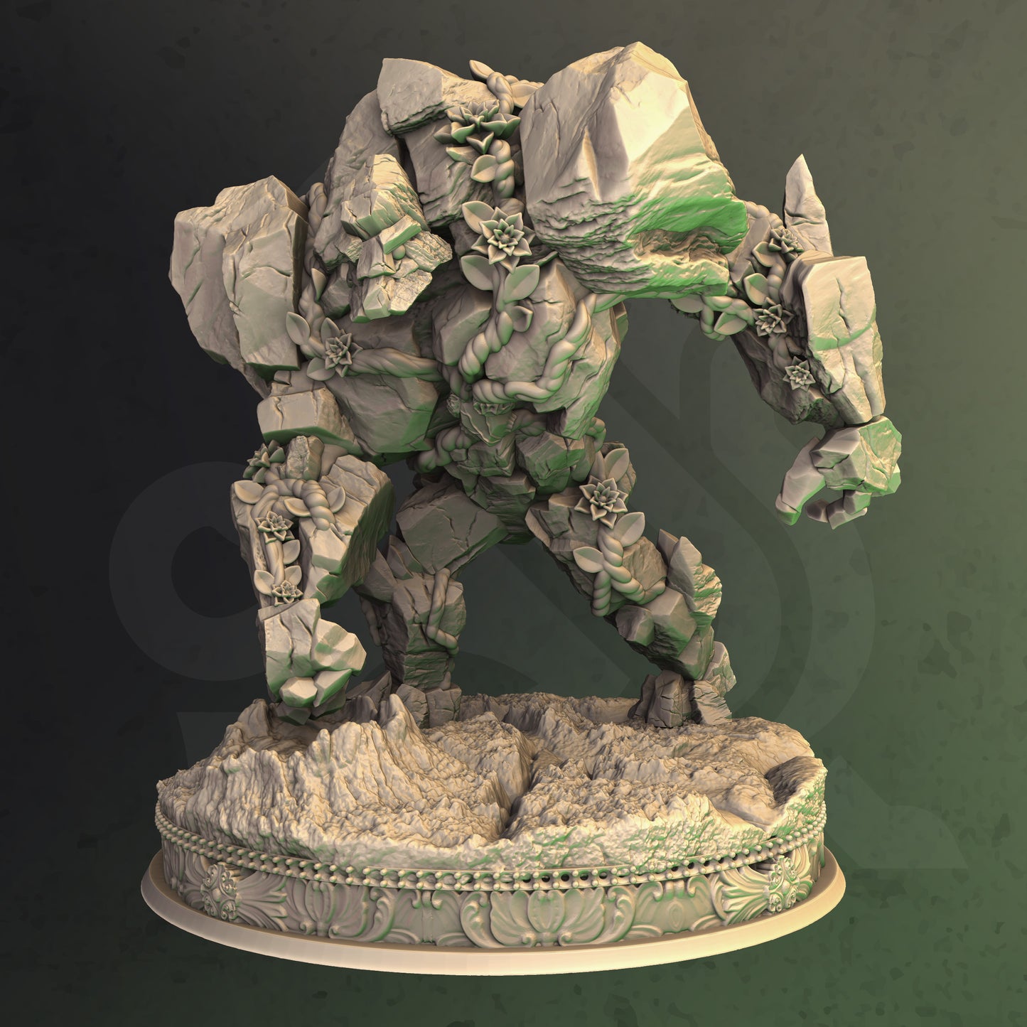 Rock Golem Lazlus DND Role 3D Printing Miniatures Resin Figure Board Game