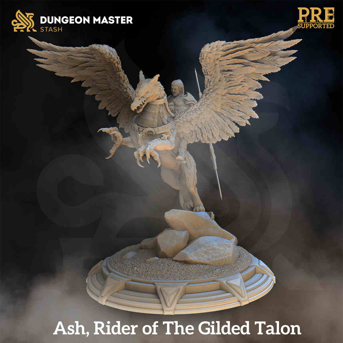 Ash the Griffin Rider DND Role 3D Printing Miniatures Resin Figure Board Game