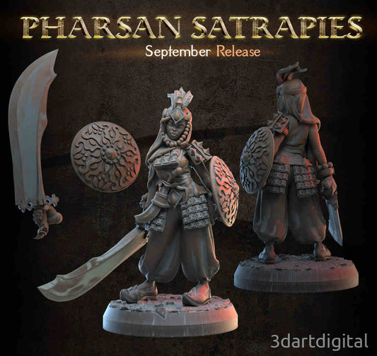 Ebonartis Female Half-Orc Champion DND Role 3D Printing Miniatures Resin Figure Board Game