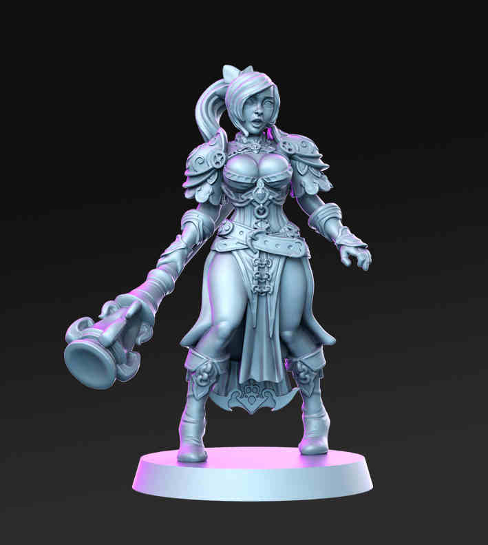 Ruby - Female Wizard | DND Role 3D Printing Miniatures Resin Figure Board Game